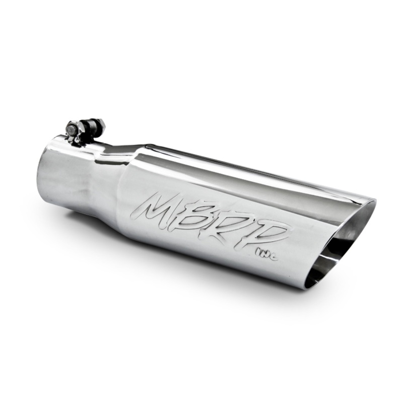 MBRP Universal Tip 3in O.D. Dual Wall Angled 2 inlet 12 length thumbnail 2