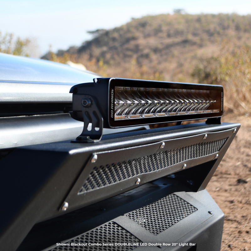 Go Rhino Xplor Blackout Combo Series Dbl Row LED Light Bar w/Amber (Side/Track Mount) 21.5in. - Blk thumbnail 5