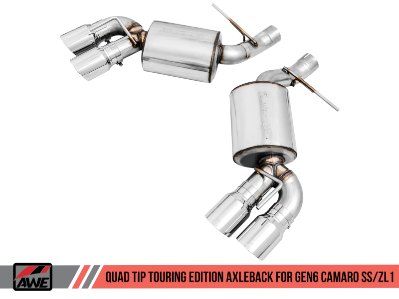 AWE Tuning 16-19 Chevy Camaro SS Quad Outlet Track to Touring Conversion Kit thumbnail 5