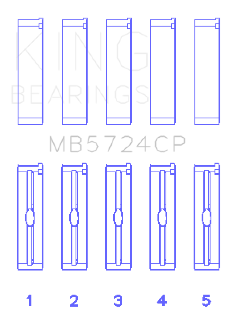 King Engine Bearings General Motors Duramax Diesel Main Bearing Set thumbnail 2