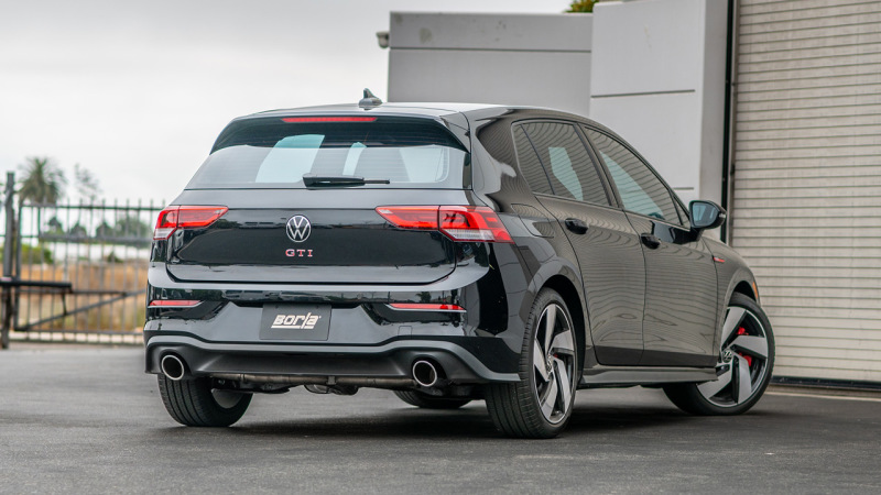 Borla 22-23 Volkswagen Golf GTI 2.0L AT/MT 3inch S-Type Cat-Back Exhaust - 4in Split Single Tips thumbnail 3