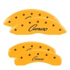 MGP 4 Caliper Covers Engraved Front & Rear Cursive/Camaro Yellow finish black ch thumbnail 8