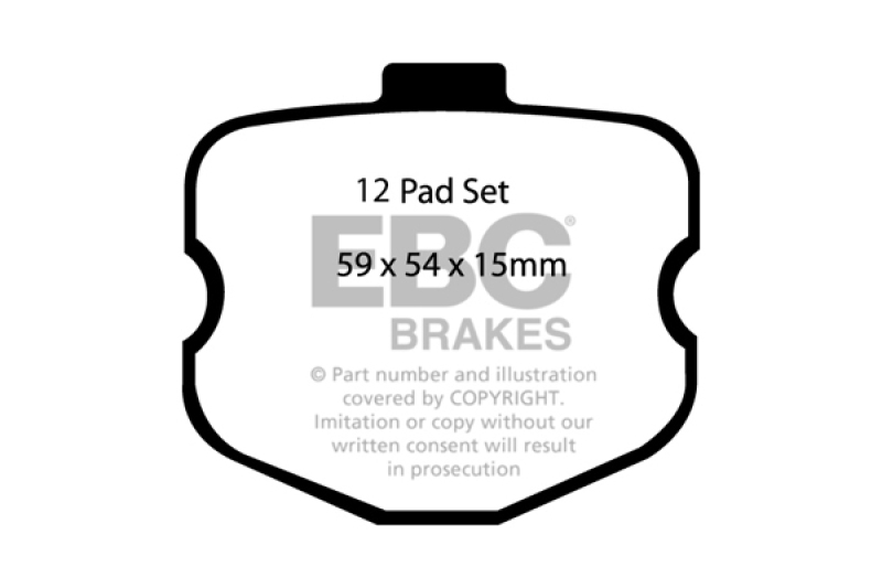 EBC 06-08 Chevrolet Corvette (C6) 7.0 (Z06) Yellowstuff Front Brake Pads thumbnail 5