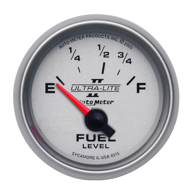 Autometer Ultra-Lite II 2-1/16in 73-10 OHMS Short Sweep Electronic Fuel Level Gauge thumbnail 4