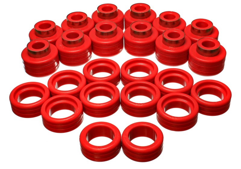 Energy Suspension 92-99 GM Denal XL/Suburban 2WD/Yukon XL 2WD Red Body (Cab) Mount Set thumbnail 5
