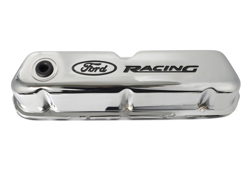 Ford Racing Logo Stamped Steel Valve Covers - Chrome thumbnail 7