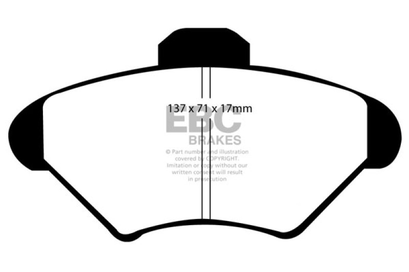 EBC 94-98 Ford Mustang 3.8 Redstuff Front Brake Pads thumbnail 4
