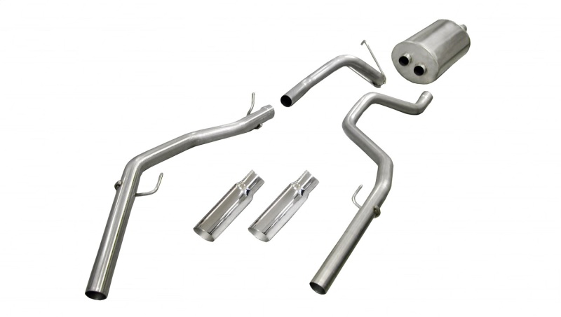 Corsa 2009-2019 -14 Dodge Ram Quad Cab/Short Bed 1500 4.7L V8 Polished Sport Cat-Back Exhaust thumbnail 3