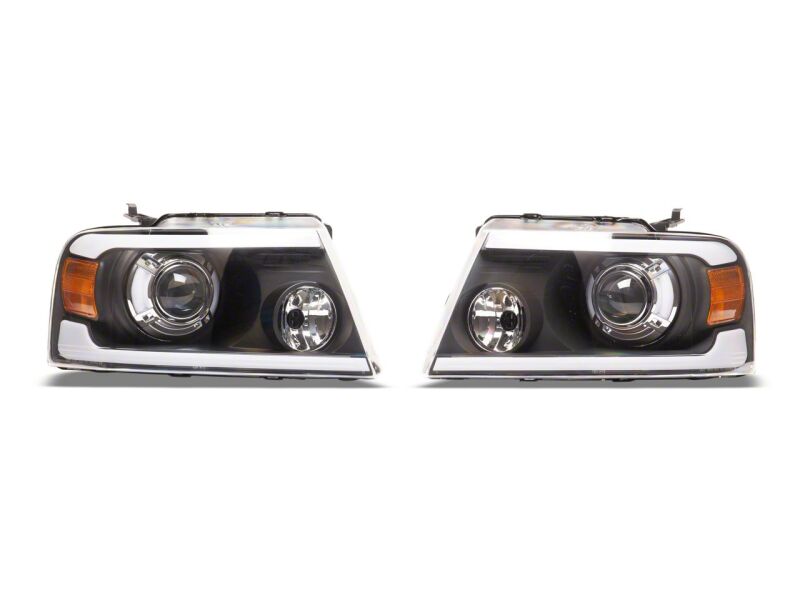 Raxiom 04-08 Ford F-150 Axial Series Projector Headlights with LED Bar- Black Housing- Clear Lens thumbnail 9