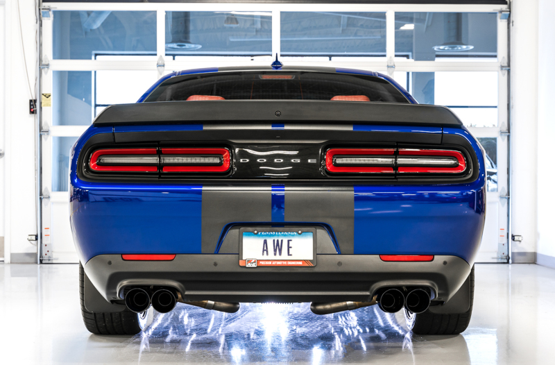 AWE Tuning 2017+ Challenger 5.7 Touring Edition Exhaust - Non-Resonated - Diamond Black Quad Tips thumbnail 7