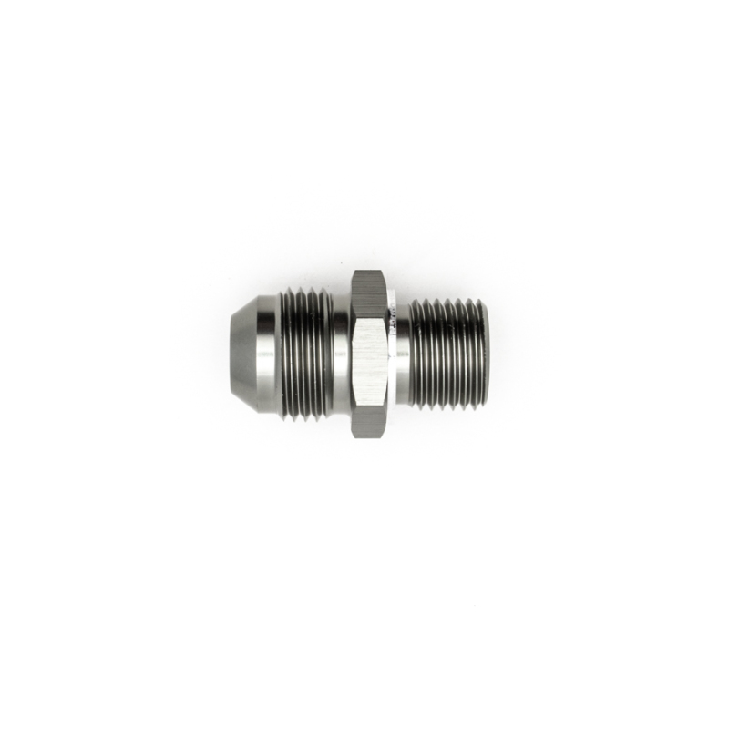 DeatschWerks 8AN Male Flare to M16 X 1.5 Male Metric Adapter (Incl Washer) - Anodized Matte Black thumbnail 3