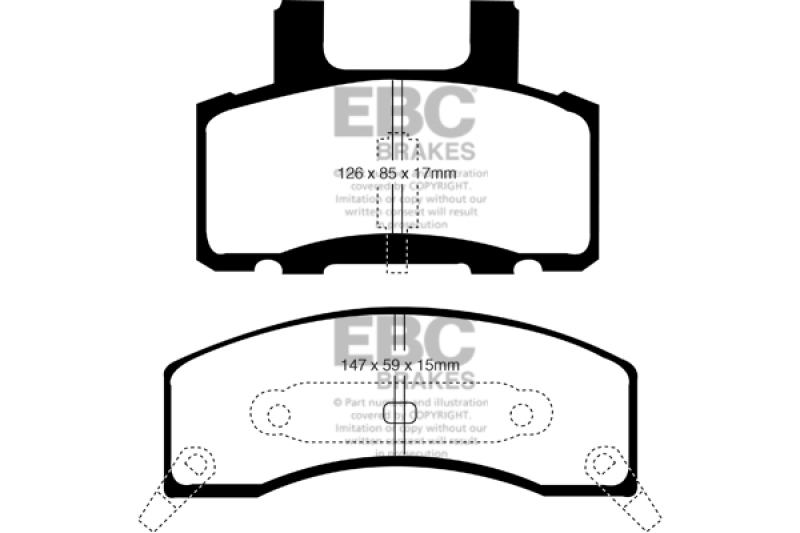 EBC 90-93 Chevrolet C20 8600 LB Ultimax2 Front Brake Pads thumbnail 4
