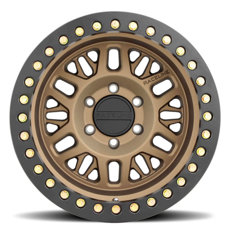 Raceline RT951B Ryno 17x9in/8x165.1 BP/-12mm Offset/130.81mm Bore - Bronze & BLK Ring Beadlock Wheel thumbnail 4