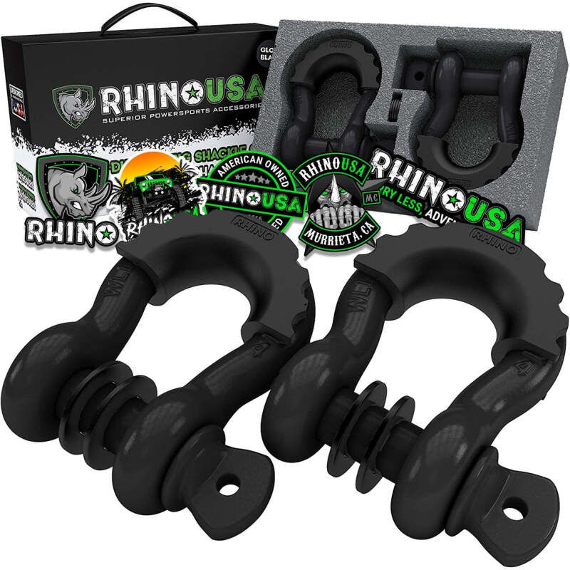 Rhino USA 3/4In D-Ring Shackle Set, Pack Of 2 (Black)
Tow Hook