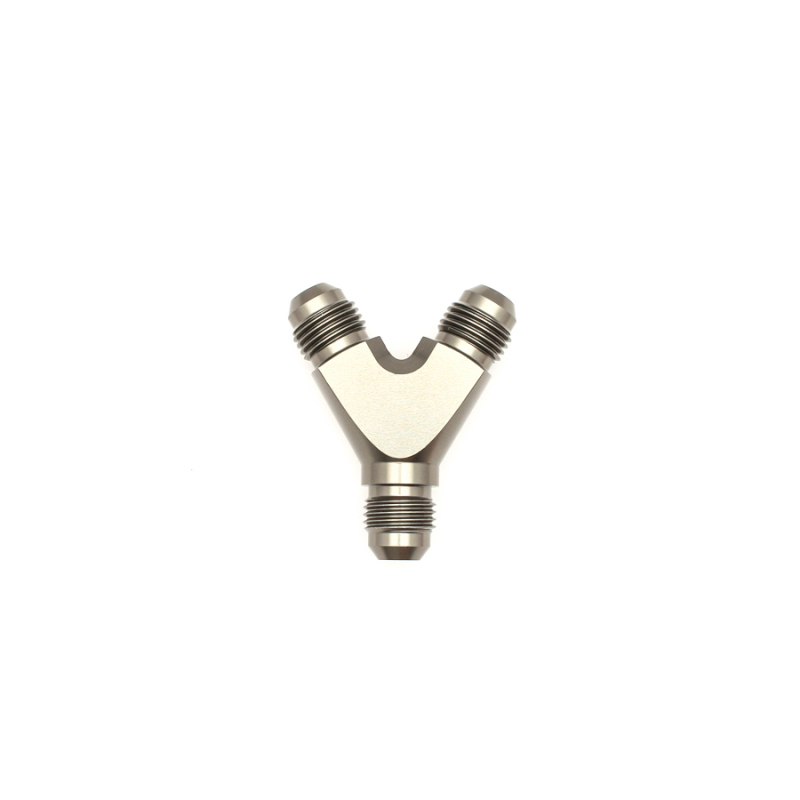 DeatschWerks 6AN Male Flare + 6AN Male Flare to 6AN Male Flare Y Block Fitting thumbnail 6