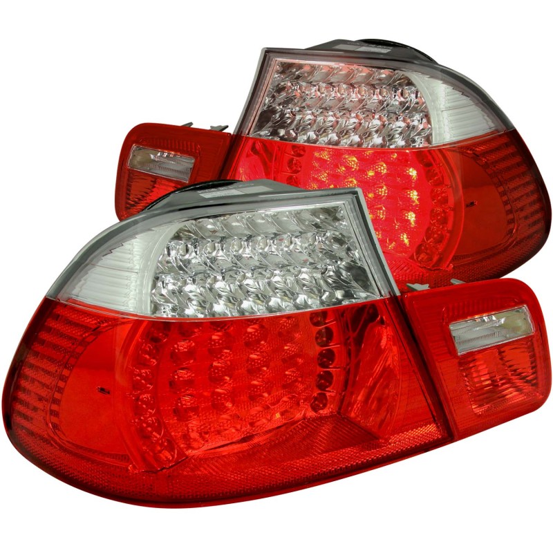 ANZO 2000-2003 BMW 3 Series E46 LED Taillights Red/Clear thumbnail 4