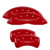 MGP 4 Caliper Covers Engraved Front & Rear Style 2/Chrysler Wing Red finish silver ch thumbnail 8
