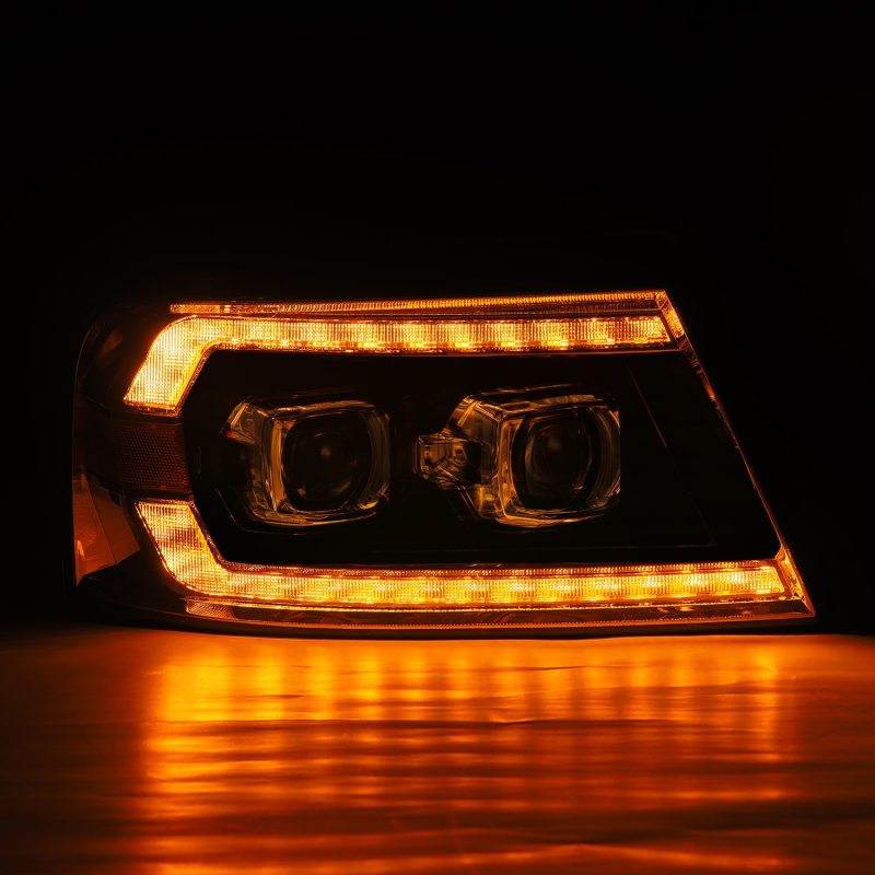 AlphaRex 04-08 Ford F150 PRO-Series Projector Headlights Alpha-Black w/ Sequential Signal and DRL thumbnail 3