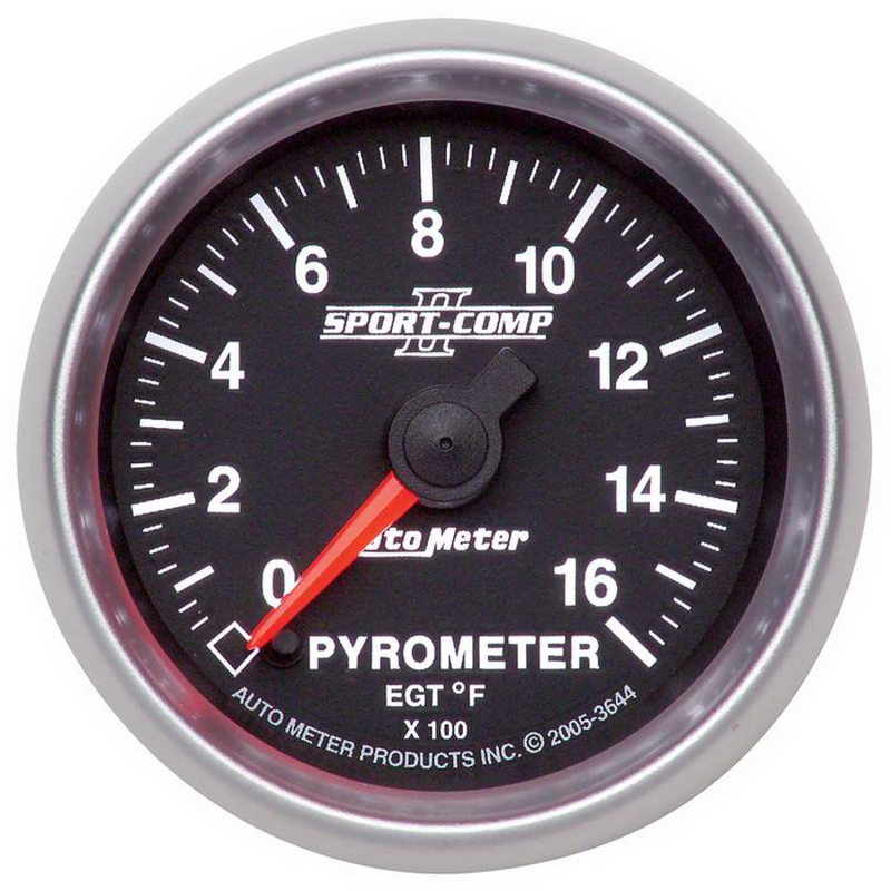 Autometer Sport-Comp II Full Sweep Electronic 52mm 0-1600 degree F Pyrometer Gauge thumbnail 4