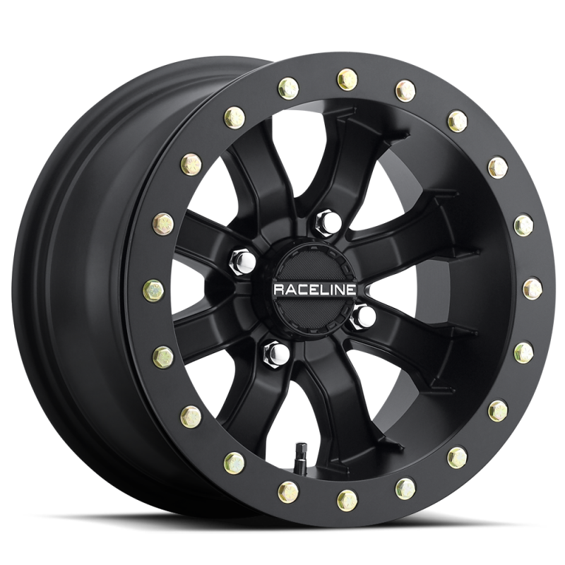 Raceline A71B Mamba 15x7in / 4x156 BP / 0mm Offset / 132.5mm Bore - Satin Black Beadlock Wheel thumbnail 4