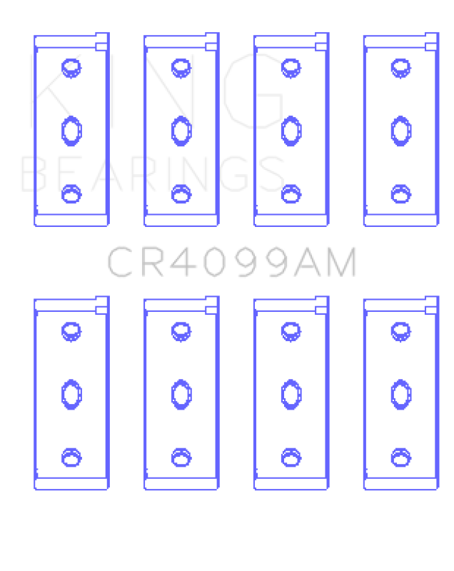 King Engine Bearings Fiat Tempra / 146 (Size 010) Rod Bearing Set thumbnail 5