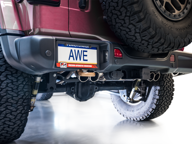 AWE Tuning 21+ Wrangler 392 Switchpath Cat-Back Exhaust- Quad BashGuards thumbnail 7
