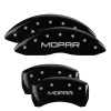 MGP 4 Caliper Covers Engraved Front & Rear MOPAR Black finish silver ch thumbnail 8