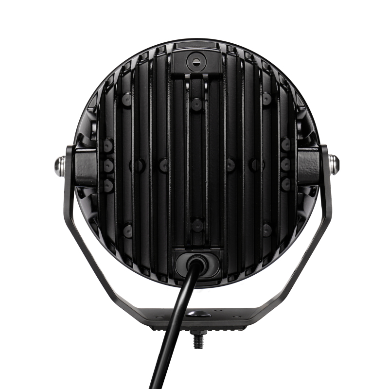 Go Rhino Xplor Blackout Series Round LED Driving Light w/DRL (Surface/Threaded Stud Mnt) 7in. - Blk thumbnail 8