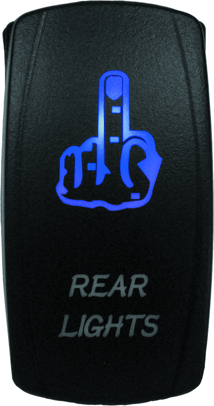 DragonFire Racing Lighted Switch Finger Rear Light On/Off Blue thumbnail 2