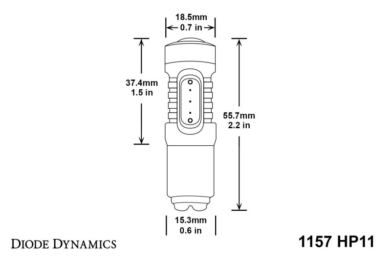 Diode Dynamics 1157 LED Bulb HP11 LED - Red Four thumbnail 8