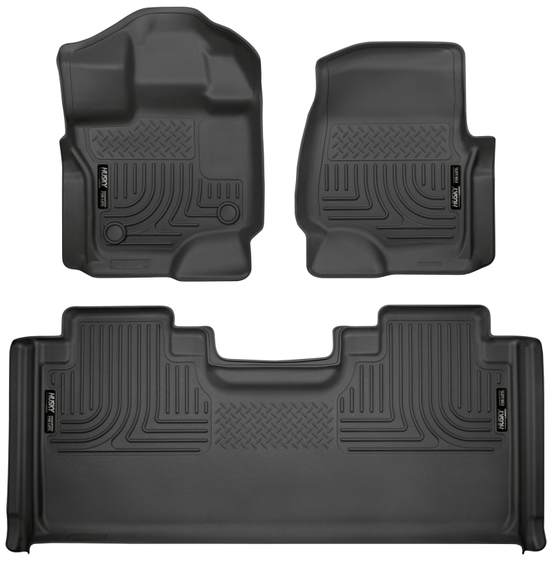 Husky Liners 15-19 F-150 SuperCab Weatherbeater Black Front & 2nd Seat Floor Liners thumbnail 2