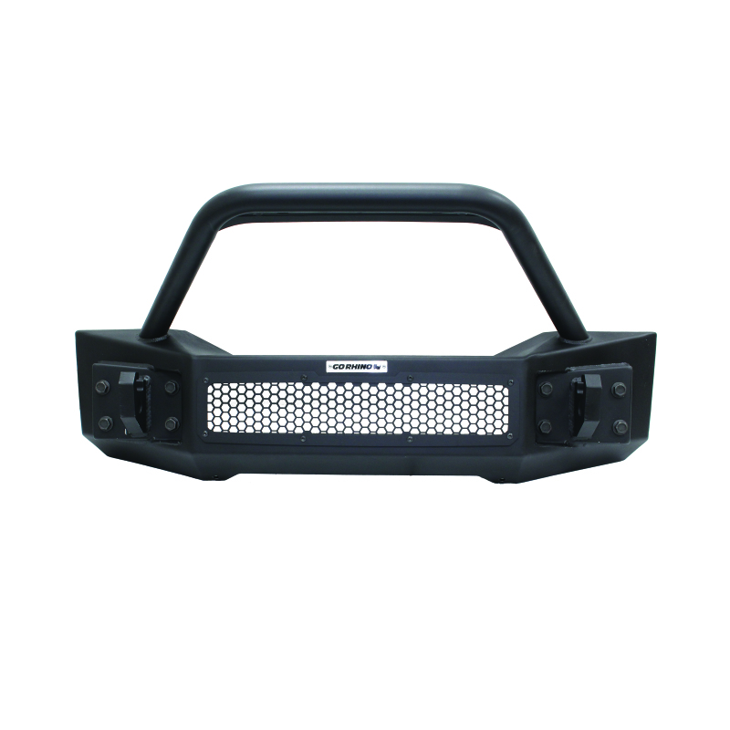 Go Rhino 07-20 Jeep Wrangler JL/JLU/JK/JKU/Gladiator JT Rockline Front Stubby Bumper w/ Overrider thumbnail 6