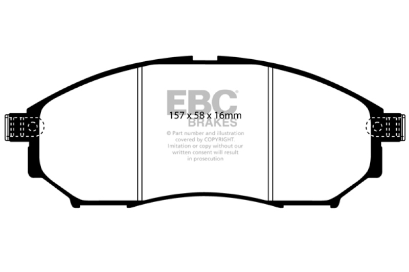 EBC 05-08 Infiniti G35 3.5 2WD Bluestuff Front Brake Pads thumbnail 4
