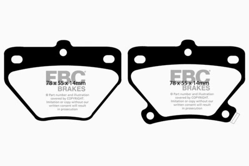 EBC 02-08 Pontiac Vibe 1.8 GT Greenstuff Rear Brake Pads thumbnail 3