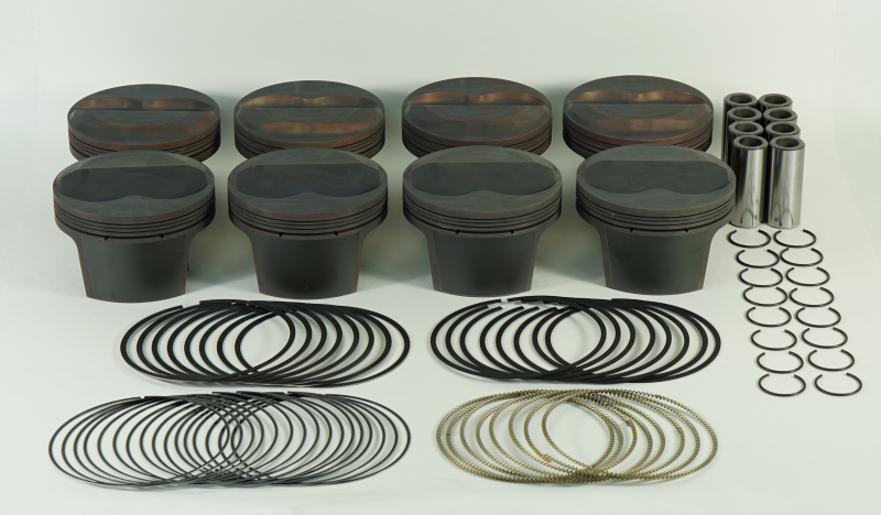 Mahle MS Piston Set SBC 383ci 4.03in Bore 3.75in Stroke 6.0in Rod .927 Pin 6cc 12.0 CR Set of 8 thumbnail 3