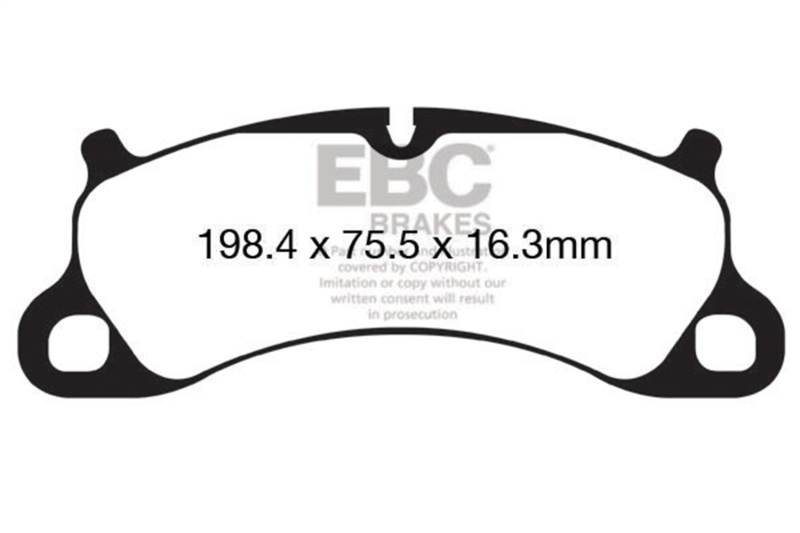 EBC 12-15 Porsche 911 (991) (Cast Iron Rotor only) 3.8 Carrera S Yellowstuff Front Brake Pads