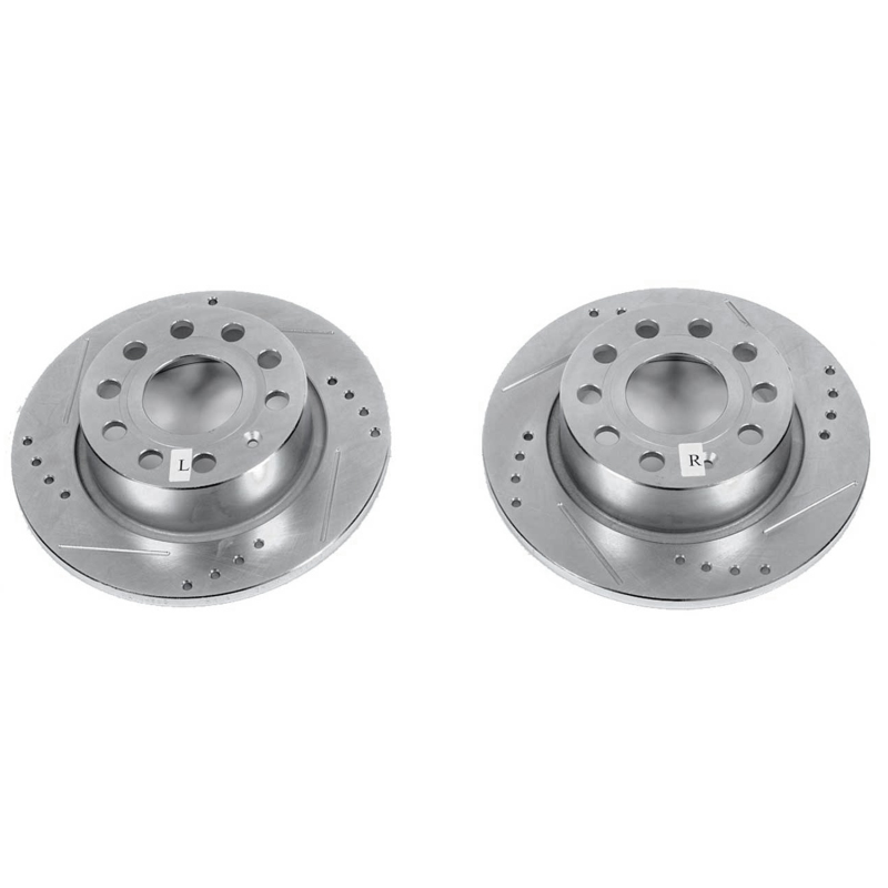 Power Stop 2016 Volkswagen Eos Front or Rear Evolution Drilled & Slotted Rotors - Pair thumbnail 2