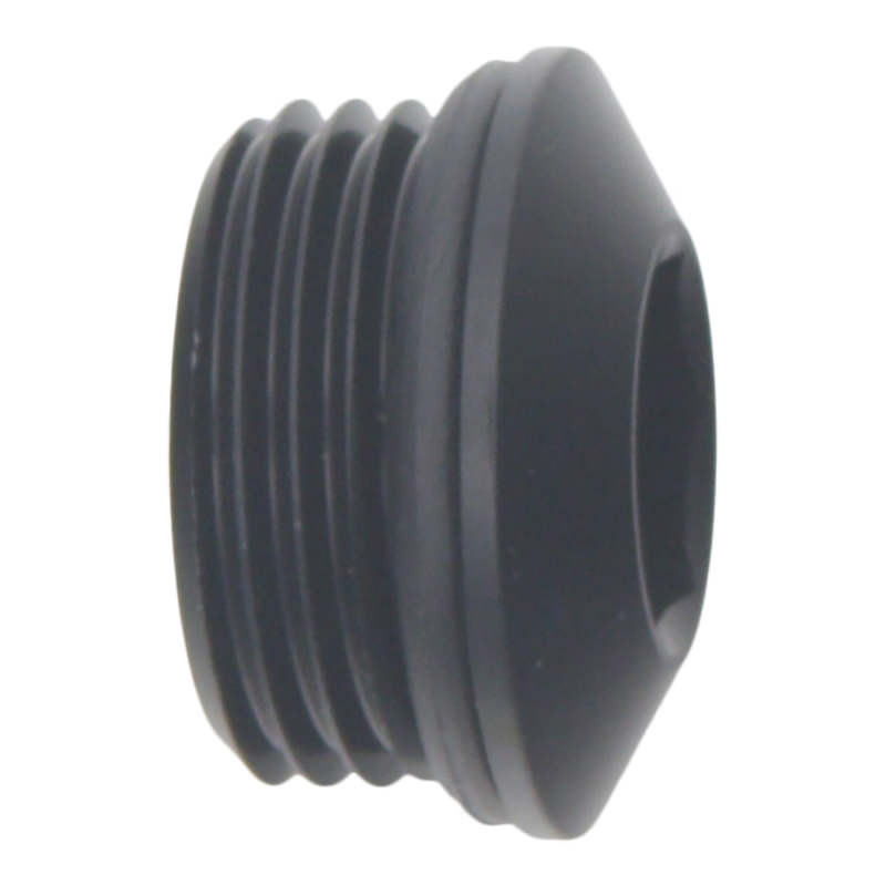 DeatschWerks 10AN ORB Male Plug Low Profile Internal Allen/Hex (Incl O-Ring) - Anodized Matte Black thumbnail 2
