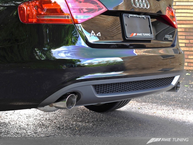 AWE Tuning Audi B8 A4 Touring Edition Exhaust - Dual Outlet Polished Silver Tips thumbnail 5