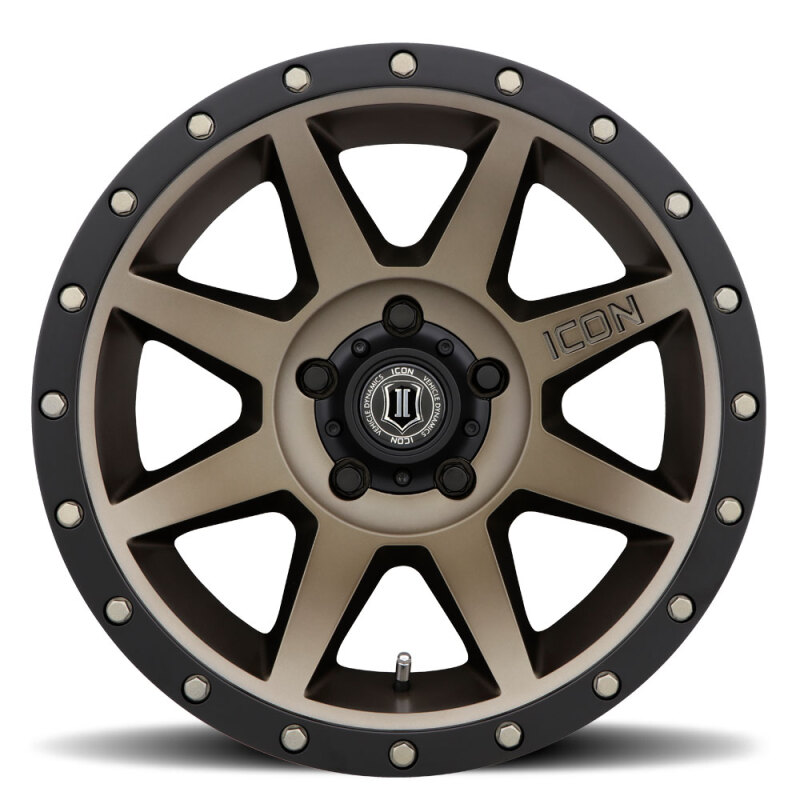 Icon Alloys Rebound Bronze Wheels 17x8.5 Wheel, Rebound, Aluminum, Bronze, 17 in. x 8.5 in., 5 x 4.5 in./5 x 114.3mm, Bolt Circle, 4.750 in. Backspace, Each thumbnail 5