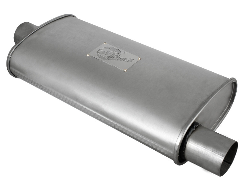 aFe Scorpion Replacement Alum Steel Muffler Double Layer 2-1/2in In/Out Center/Offset 18inL x9inW thumbnail 2
