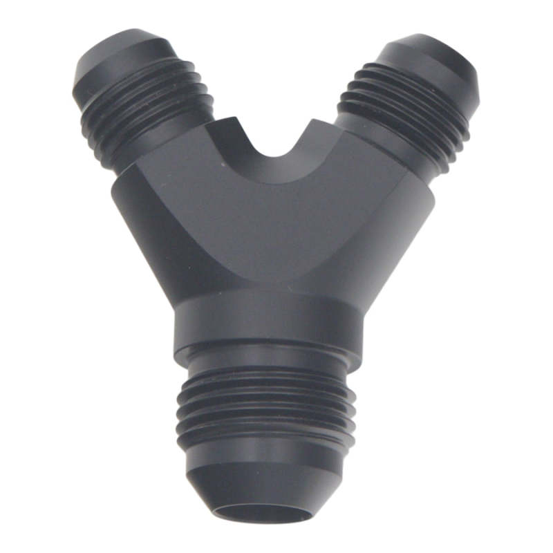 DeatschWerks 6AN Male Flare to 6AN Male Flare to 8AN Male Flare Y Fitting - Anodized Matte Black thumbnail 2