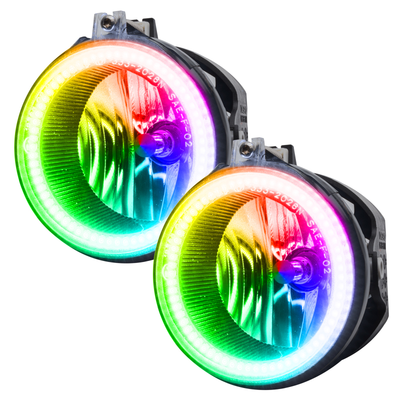 Oracle Dodge Challenger 08-14 LED Waterproof Fog Halo Kit - ColorSHIFT