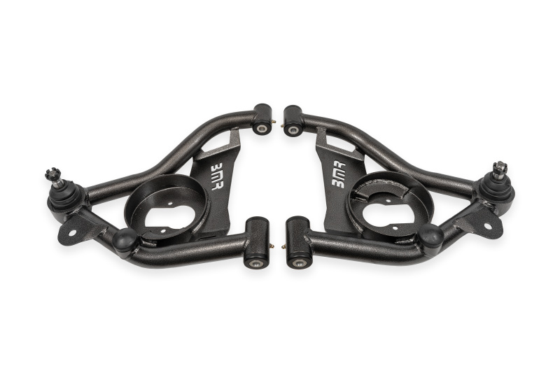 BMR 78-87 GM G-Body A-Arms Lower Delrin Bushings Std Ball Joint - Black Hammertone