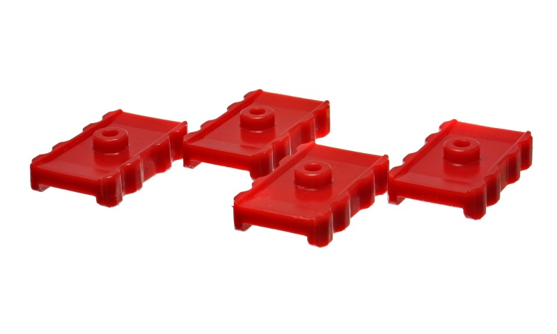 Energy Suspension 73-78 Chrysler Red Leaf Spring Isolator Set w/ Ribbed Sides thumbnail 4