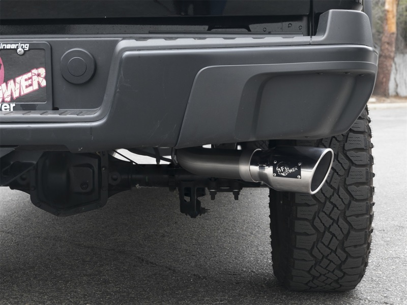 aFe Mach Force-XP Exhaust 3in CB SS 15-17 GM Colorado/Canyon 2.5L/3.6L Side Exit w/ Polished Tip thumbnail 4
