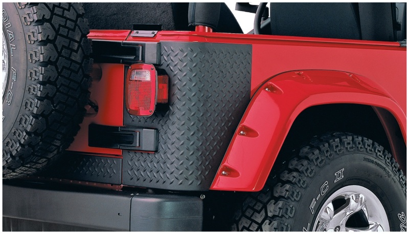 97-06 Jeep Wrangler Trail Armor Rear Corners - Black - Image 3