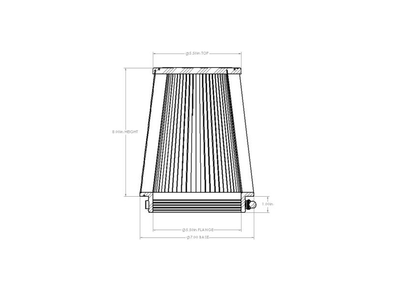 aFe Magnum FORCE Intake Replacement Air Filter w/ D2 Media 5-1/2in F x7in B x5-1/2in T x8in H thumbnail 5