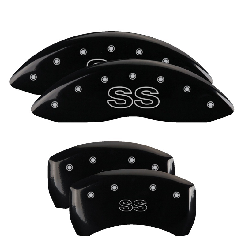 MGP 4 Caliper Covers Engraved Front & Rear With out stripes/Dodge Yellow finish black ch thumbnail 6