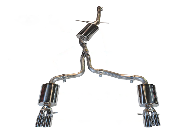 AWE Tuning Audi B8 A4 Touring Edition Exhaust - Quad Tip Polished Silver Tips - Does Not Fit Cabrio thumbnail 7